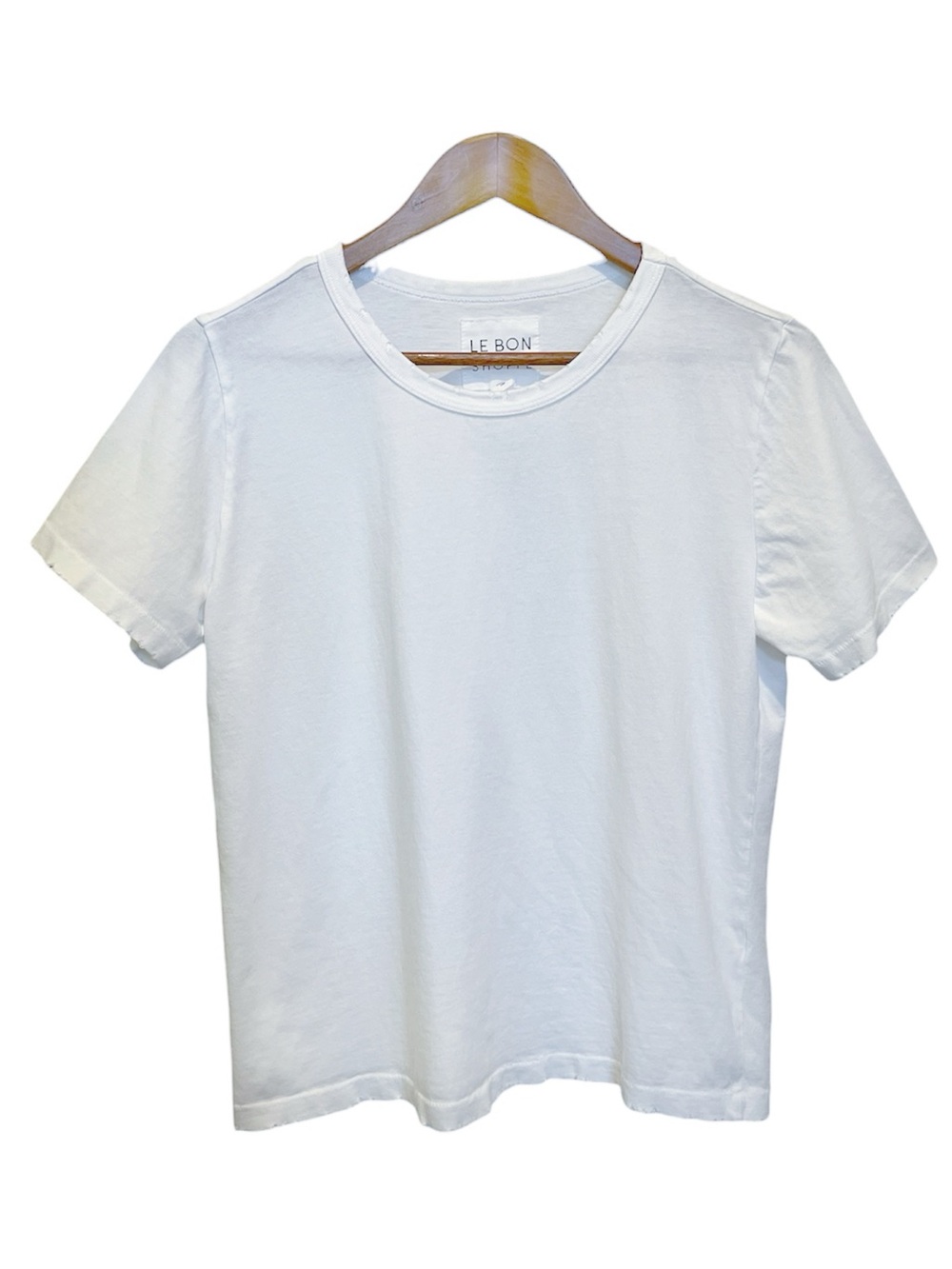 Le Bon Shoppe T-Shirt White 100% Organic Cotton Size Small